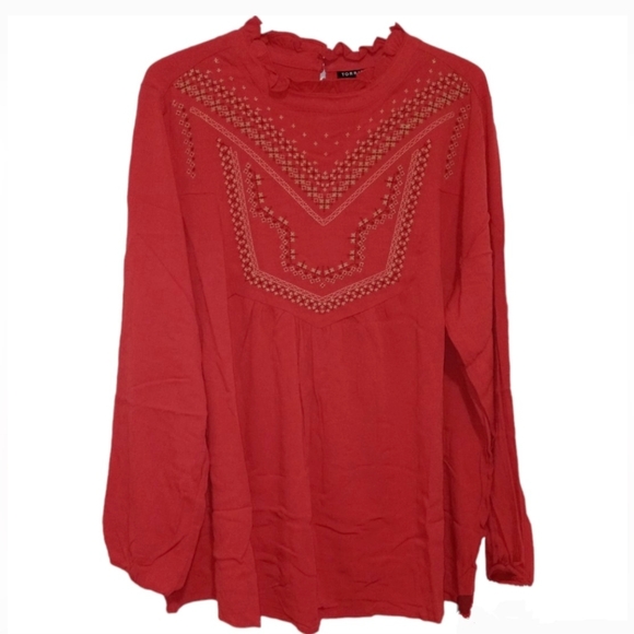 Torrid: Women's Blouse "Baked Apple"​​ 1/1X - Picture 1 of 9